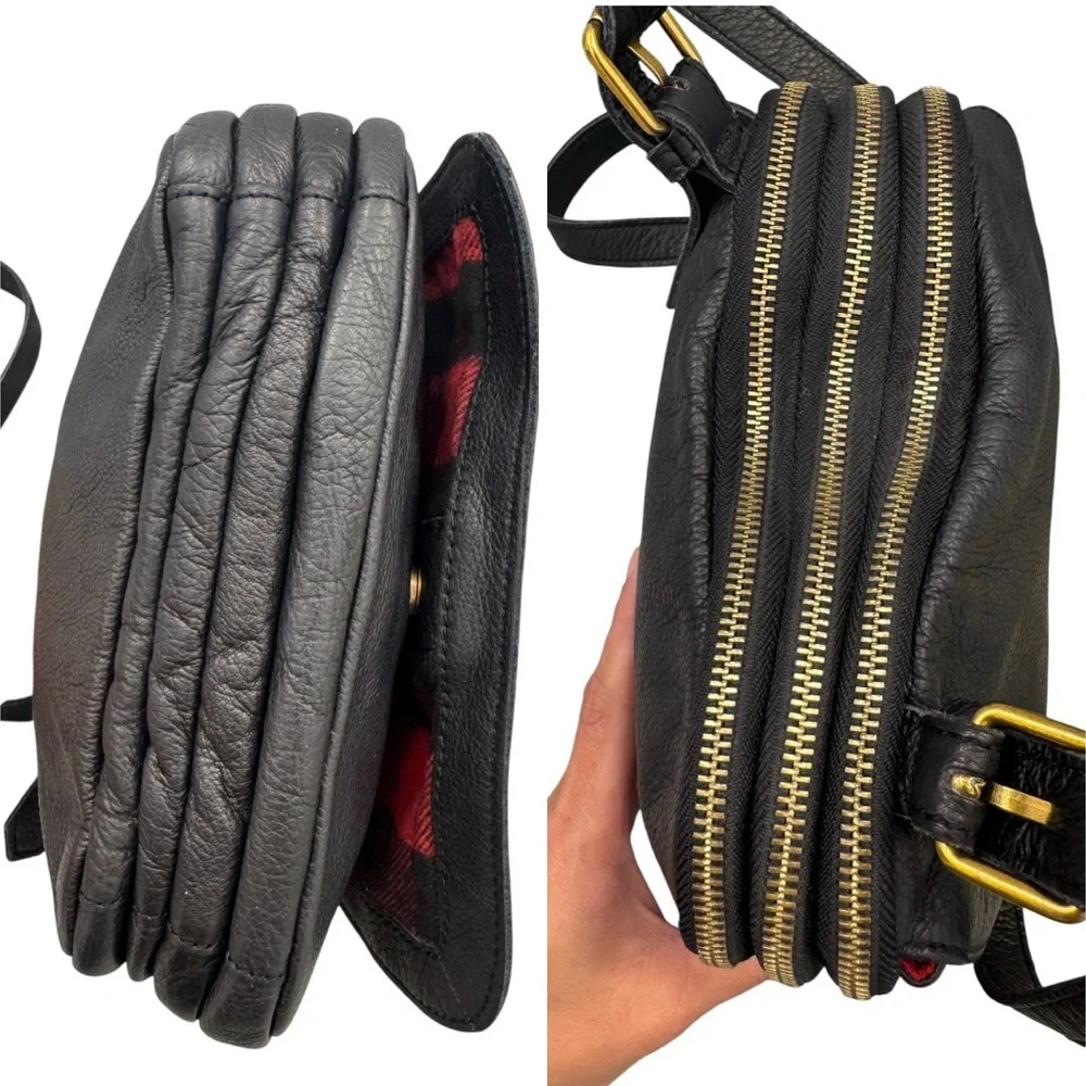 Liebeskind Berlin Mareike Black Pebbled Leather Crossbody